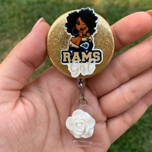 Rams Girl NBA Retractable Badge Holder